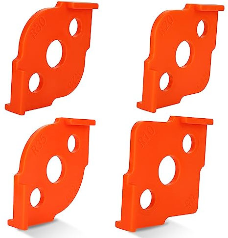 YAYODS 4PCS Router Jig Router Templates, Corner Routing Templates for Woodworking, High Hardness ABS+CNC Rounded Corners Corners Router R5 R10 R15 R20 R25 R30 R35 R40