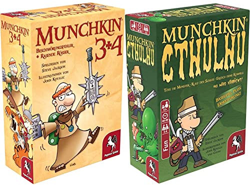 Pegasus Spiele 17224G - Munchkin 3+4 & 17189G - Munchkin Cthulhu 1+2