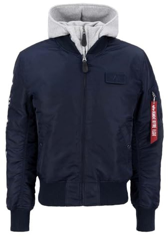 Alpha Industries Men's MA-1 D-Tec SE Bomber Jacket, Ultra Navy, S