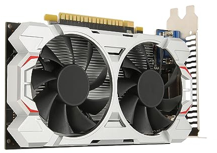 Yunir 1050 Ti Graphics Card, 4GB, 128 Bit, GDDR5, Desktop Video Card for PC Gaming, DisplayPort, DVI D, PCI Express X16 3.0, 8K Support, Dual Cooling Fans (GTX1050Ti 4GB DDR5 128bit)