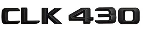 SCHAAN Mattschwarz CLK 430 Kofferraum-hintere Buchstaben, Wörter, Zahlen, Abzeichen, Emblem, Aufkleber, kompatibel mit Mercedes Benz CLK-Klasse CLK430 Autoaufkleber