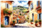 ARTland Wanddeko Wandbild Alu Verbundplatte für Innen & Outdoor Bild 120x80 cm Mediterrane Deko Stadt Idyll Landschaften Sizilien Sonne Sommer Bella Italien U5CW