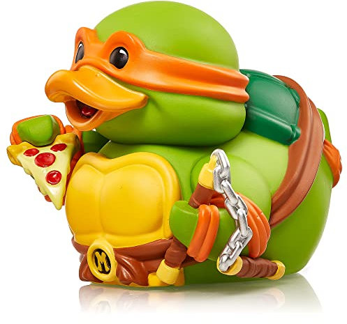 TUBBZ NS4736 Box-Ausgabe Michelangelo Sammler-Vinyl-Gummiente Figur-Offizielles Teenage Mutant Ninja Turtles Merchandise