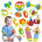 Tsokize Baby Spielzeug 0 3 6 9 Monate, 14 Pcs Rasseln Beißring Set Baby Spielzeug ab 0 3 6 9 Monate Baby Geschenk Junge Mädchen Montessori Spielzeug ab 0-12 Monate Neugeborenen Geschenk Geburt Baby
