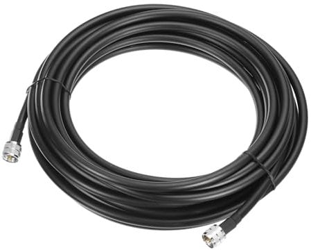 sourcing map RG8/U Coax Cable with Pl-259 Male Connectors for CB/Ham Radio 15m/49.2ft