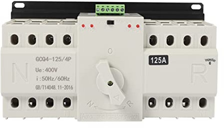 2P/4P 125A Dual Power Automatischer Transferschalter AC220V/400V Lastumschalter Automatischer Übertragungsschalter für USV Wechselrichter Solar (4P-400V)