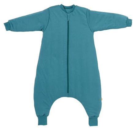 schlummersack Schlafsack mit Füßen Winter 3.5 Tog 100 cm Petrol | Kinder Schlafsack mit Beinen für eine Körpergröße 100-110cm | Winter Füßen 3.5 Tog