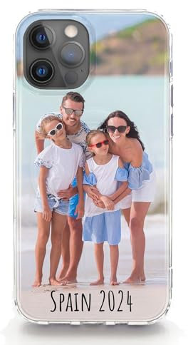 Personalised Phone Case For Apple iPhones, 16, 15, 14, 13, 12, 11 Pro, Max, Mini, Plus, Samsung S23, S24, S25 Gel Case Compatible with MagSafe, Custom Photo Cover, Personalize with Image, One Image