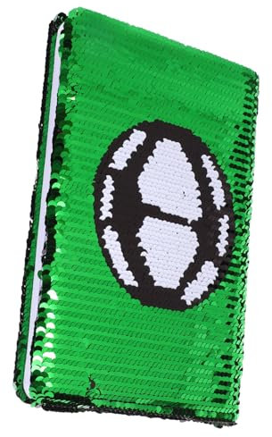 STOBOK Fußball-notizbuch Funkelndes Notizbuch Nachfüllbares Skizzenbuch Flip-pailletten-notizbuch Nachfüllbares Notizbuch Großes Hardcover-notizbuch Notizbuch Mit Pailletten Papier