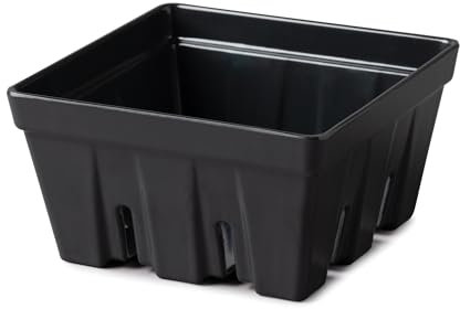 Zeal Fridge Storage Box for Fruits and Berries, Melamine Kitchen Storage Container – Wash and Serve Berry Colander Box, 12cm (Dark Grey)