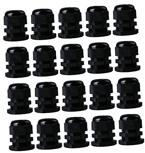 ORFOFE 20pcs Waterproof Cable Connectors Cable Glands Joints Nylon Glands Joints Outdoor Socket Box Fixing Head Easy Screw Connections