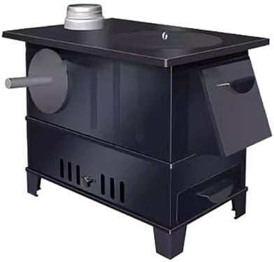 Wood Stove Camping Large, Outdoor Stoves for 10cm-12cm Pipe, Wood Burning Stove Inserts for Indoor Villa Shelter Heating Daily Cooking