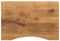 vidaXL Schreibtischplatte, Bürotischplatte mit Aussparung, Tischplatte für Schreibtisch Esstisch, Ersatztischplatte Holzplatte, 100x50x2,5cm Massivholz Mango