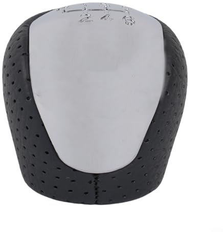 Uwithdanceme Pomo de palanca de cambios manual de cuero cromado de 6 velocidades para Hyundai I30 IX35