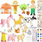Shinybox Holz Nutztier Bastelset Kit, 66 Stück Bauernhof Thema Holztiere zum Bemalen, Holz Nutztier Basteln, Bauernhoftiere Bastelsets für DIY Kinder Malen Dekoration, Kindergeburtstag Basteln