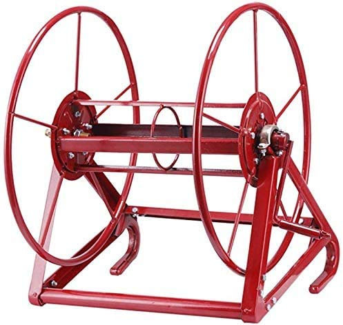 Carrello avvolgitubo da giardino in metallo resistente, supporto per tubo dell'acqua per giardino e cortile, può contenere fino a 200 m di tubo