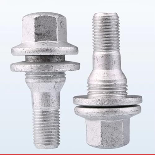 TREGOO boulons Roue Goujons Compatible avec Peugeot pour 206 207 307 2 Pièces Boulons De Roue Vis Pneus Vis De Pneu Boulons De Roue Plats Écrous Boulons De Roue en Alliage Écrou De Roue