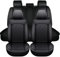 Chifeng Universal-Leder-Sitzbezüge Für Vw - Wasserabweisend, Kratzfest, Leicht Zu Reinigen, Ideal Für Lange Fahrten Und Familien, Perfekt Für Hundehalter Und Pendler (Schwarz,Golf vii)