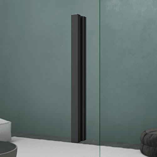 Mai & Mai Türgriff Zimmertürknopf Duschtürgriff Stangengriff Schwarz aus Aluminium Glastürgriffe Stoßgriff TK02