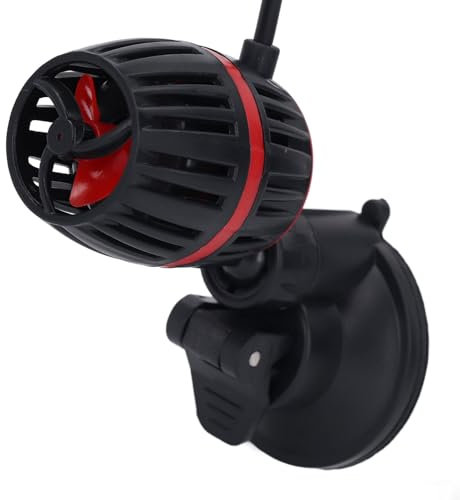 Brrnoo Fish Tank Pump, Wave Maker for Aquarium, 4-Speed Variable Quiet Pump for 20-60cm 150L Tanks, Black