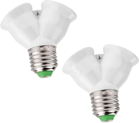 Orivin Adaptateur De Douille D'ampoule E27 Vers Double E27, 2 Pièces, Convertisseur De Douille D'ampoule, Support De Lampe