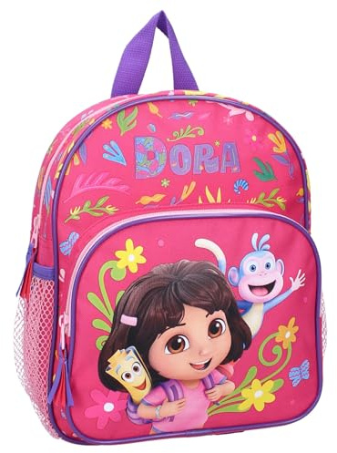 Vadobag Dora the Explorer and Boots the Monkey Backpack for Children | School | Kindergarten - Red - Size 29 x 23 x 10 cm - 584-00754