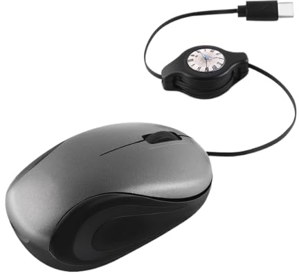 Souris De Silencieuse Et Ergonomique pour PC | Souris d'Ordinateur Portables Rétractables à 3 Boutons Pour Femmes Hommes Gamers Programmeurs Maison Bureau Entreprise Avion