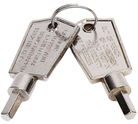 Hamwesh Freezer Key Replacement, Rugged Aluminum Alloy Construction, Universal Compatibility, Compact and Lightweight, with Secure Fit, for Mini Fridge and Small Refrigerator