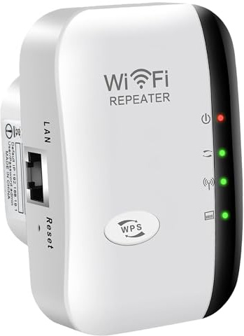 WiFi Extender Signal Booster for Home - Covers Up to 3000 Sq.Ft & 45 Devices - 300Mbps Wireless Internet Repeater with Ethernet Port, Quick Setup