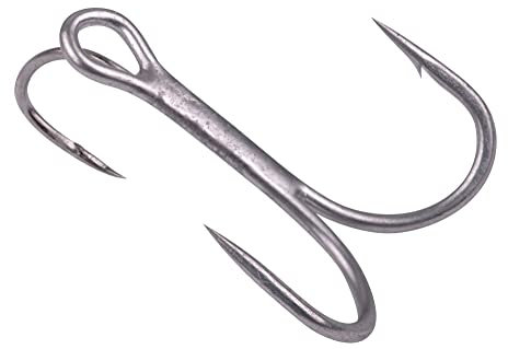 Gamakatsu Hook Treble Twinex - 10 Zwillingshaken für Stinger, Angelhaken zum Raubfischangeln, Stingerhaken, Haken für Gummifische, Größe:6