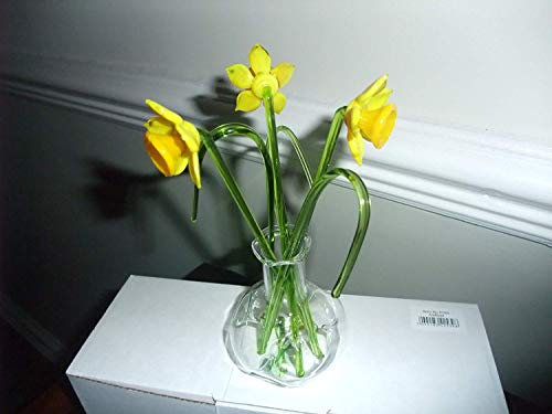 Parmy Bouquet de jonquilles en Verre dans Un Vase en Verre