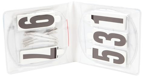 Roma Deluxe Oval 3 Number Holder Pair, White
