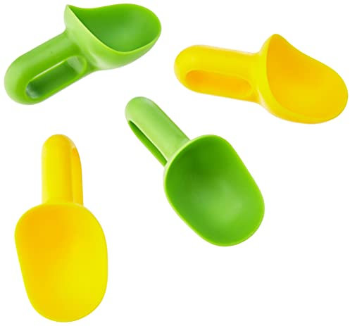 Premier Housewares Mini Plastic Scoop Measuring Spoons Plastic Scoop Food Scoop PP Plastic Scoops for Children Scoop Spoon Grip Scoop Set Of 4 Plastic