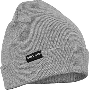 Urban Classics Unisex Basic Flap Beanie Strickm tze, Grau (Grey 00111), Einheitsgröße EU