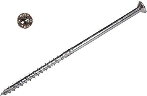 8 mm x 80–400 mm construction bois Vis galvanisé avec autorisation Vis à bois grande Pack