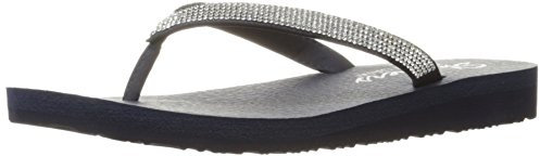Skechers Damen Meditation Chill Vibes Zehenring Sandale, Marineblauer Strass, 39 EU