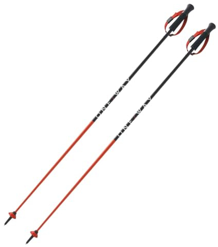 Fischer Skistöcke OneWay GT18 Flame/Vapor All Mountain Alpin Stöcke Aluminium (RD16SL, 140cm)