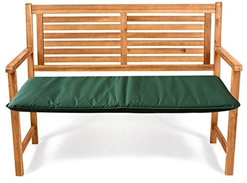Bankauflage Auflage Sitzauflage Polster Kissen Stuhlkissen Sitzkissen Gartenkissen • Wasserabweisend • 14 Verschiedene Modelle (2er Bankauflage 4 ft Sienna Bench. Dunkelgrün 47x111cm)