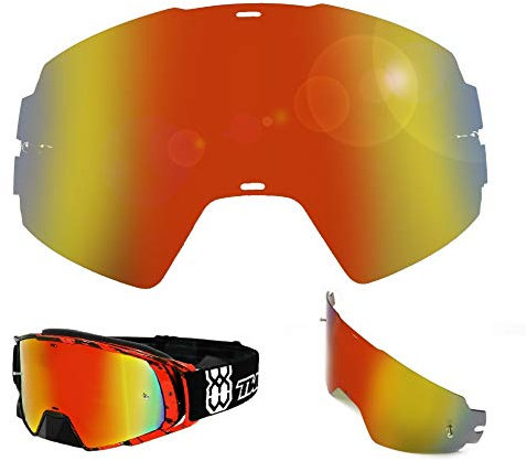TWO-X Rocket Ersatzglas für Crossbrille Spiegelglas rot gelb AntiFog verspiegelt
