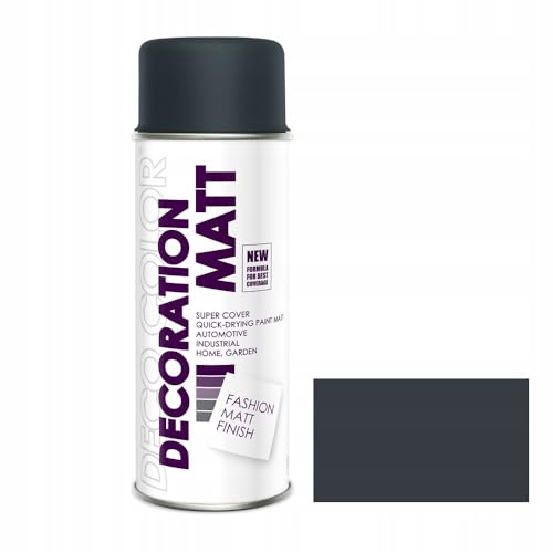 DECO COLOR DECORATION_MATT UNIVERSAL SPRAY PAINT MULTI-PURPOSE SATIN MATT FINISH ART CRAFT ART DECOR DIY (RAL 7016 Anthracite_mat)