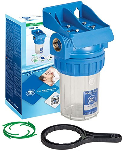 5 Three Part Filter Housing In-line Water Filtration Set 3/4 BSP Brass Insert