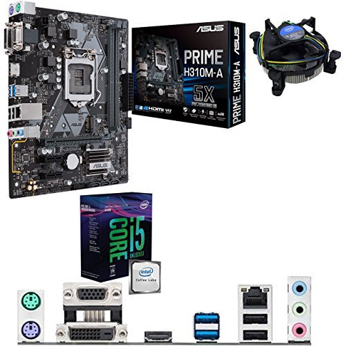 Components4All Intel Coffee Lake Core i5 8600K 3.6GHz (4.3GHz Turbo) CPU, ASUS Prime H310M-A Motherboard Pre-Built Bundle NO RAM