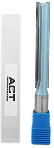 Accusize Industrial Tools Double Flute Extra Long Straight Carbide Tipped Router Bit, 1/2'' Diameter, 3'' Depth, 1/2'' Shank, 4.7'' Oal, 0021-0828