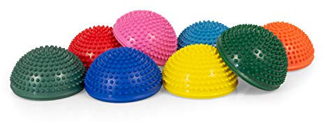 AFH Webshop Therapie Balance Igel Gymnastik Igel Igelball | ca. Ø 16 cm | 8er Set + Pumpe