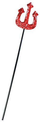 labreeze Halloween Devil Trident Satin Red Sequin Glitter Fork Fancy Dress Party Prop