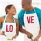 CADEAUX.COM Personalisierbare weisse Kochschürzen LOVE - Schürze selbst gestalten mit zwei Vornamen - Größenregulierung, robust, maschinenwaschbar - 70 cm Größe x 80 cm Höhe - Geschenkidee