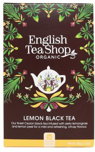 English Tea Shop Tè Nero al Limone Biologico - 20 Bustine di Tè Bustine, 35 g