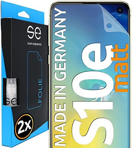 2x se® 3D SCHUTZFOLIE Entspiegelt für Samsung Galaxy S10e,Anti-Staub, 100% Fingerabdruck & FaceID kompatibel, einfache blasenfreie Installation, Ultra-Klar, Stoß-Kratzfest, aus Deutschland