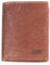 MIKA 42221 - Geldbörse aus Echt Leder, Portemonnaie im Hochformat, Geldbeutel mit RFID Schutz, 8 Kartenfächer, 4 Einschubfächer, 2 Scheinfächer und Münzfach, Brieftasche braun, ca. 12 x 10 x 2,5 cm