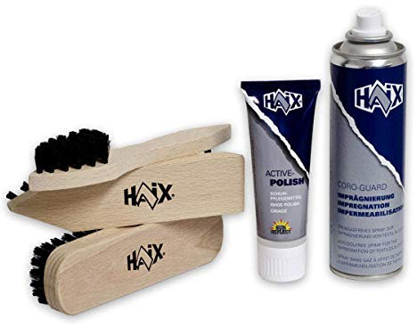 LIFE IS SIMPLE Haix Pflege Set mit Schuhcreme farblos Bürstenset, Imprägnierspray